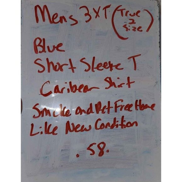 Caribbean Mens 3XT Blue Graphic T-Shirt - Picture 10 of 10